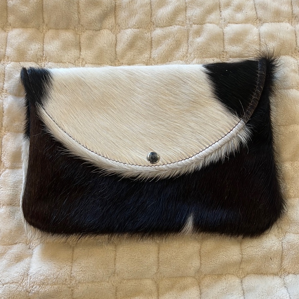 Cow hair/hide Clutch